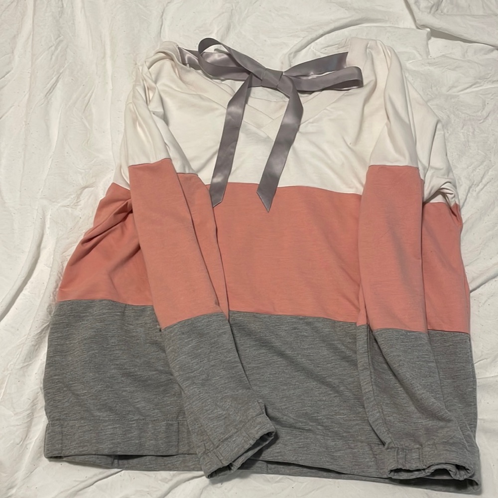 TIE BACK SWEATSHIRT WOMENS
